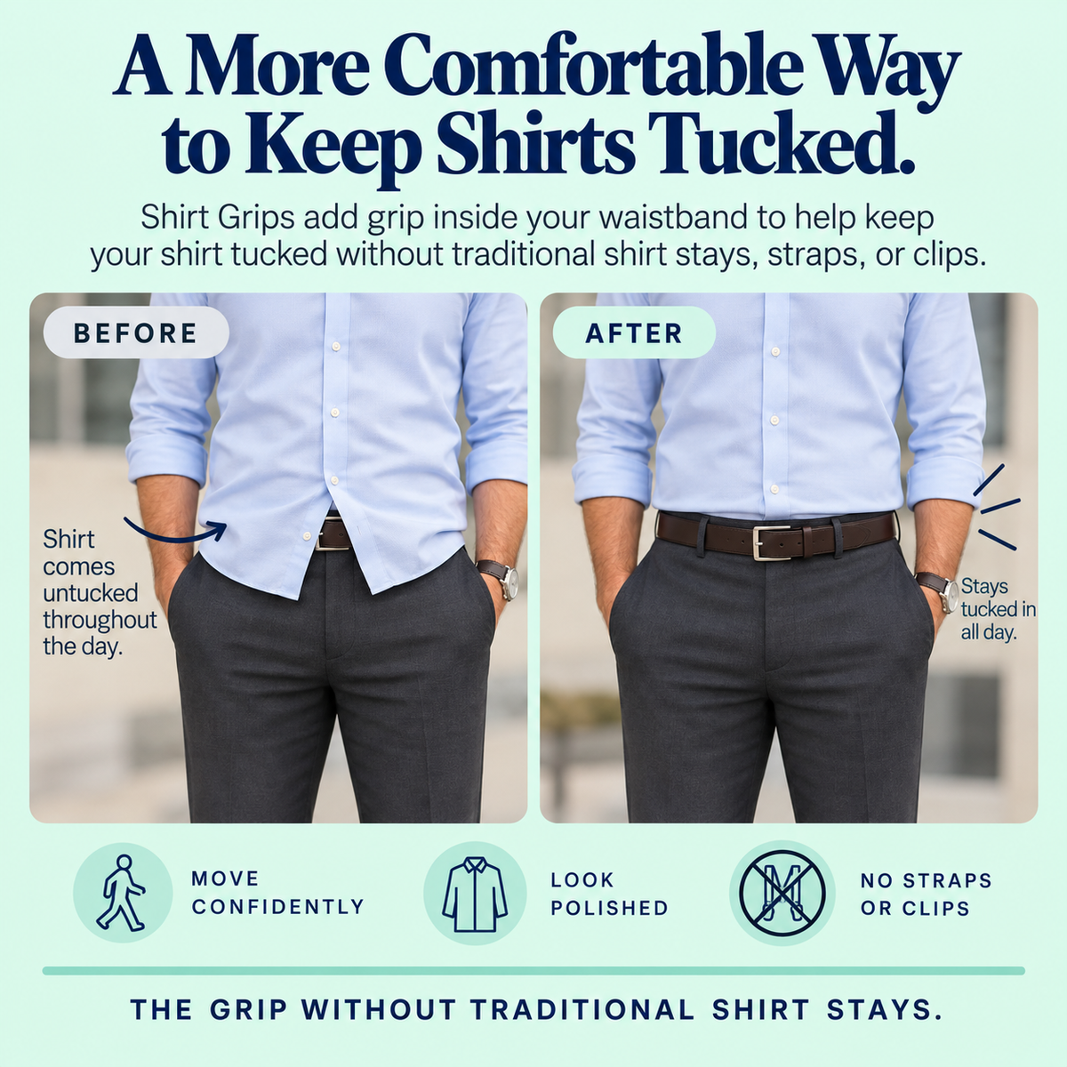 Men’s Shirt Grips – 12 Grips