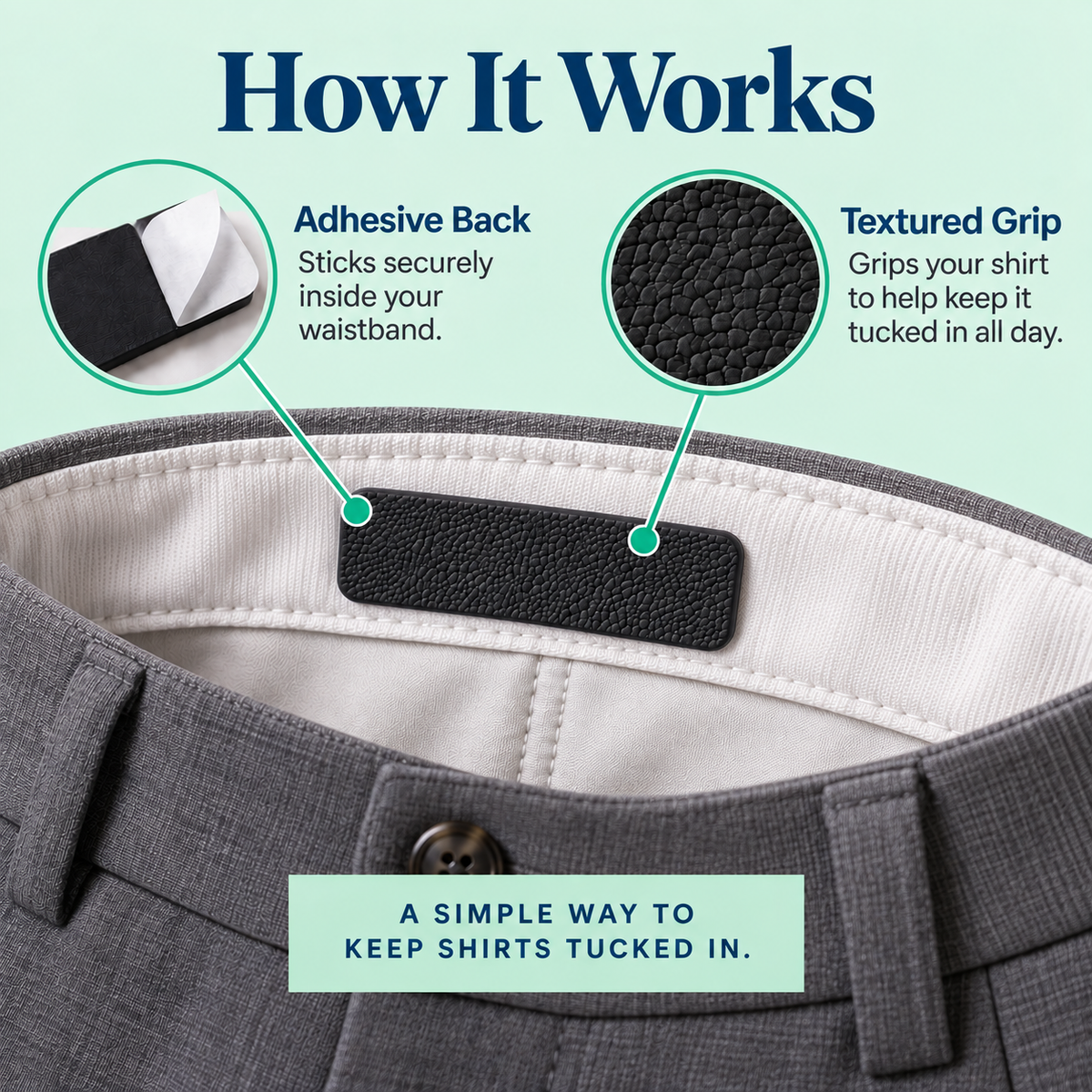 Men’s Shirt Grips – 12 Grips